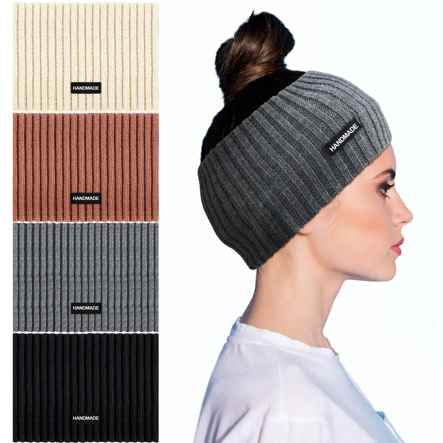 4 Pieces Knit Headbands Winter Ear Warmers
