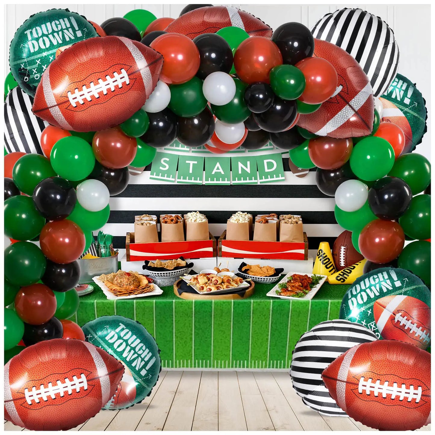 118Pcs Football Balloons Arch Garland Kit