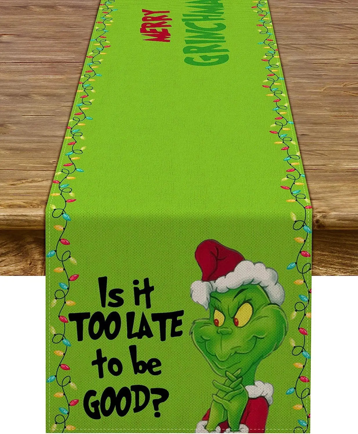 Green Christmas Table Runner