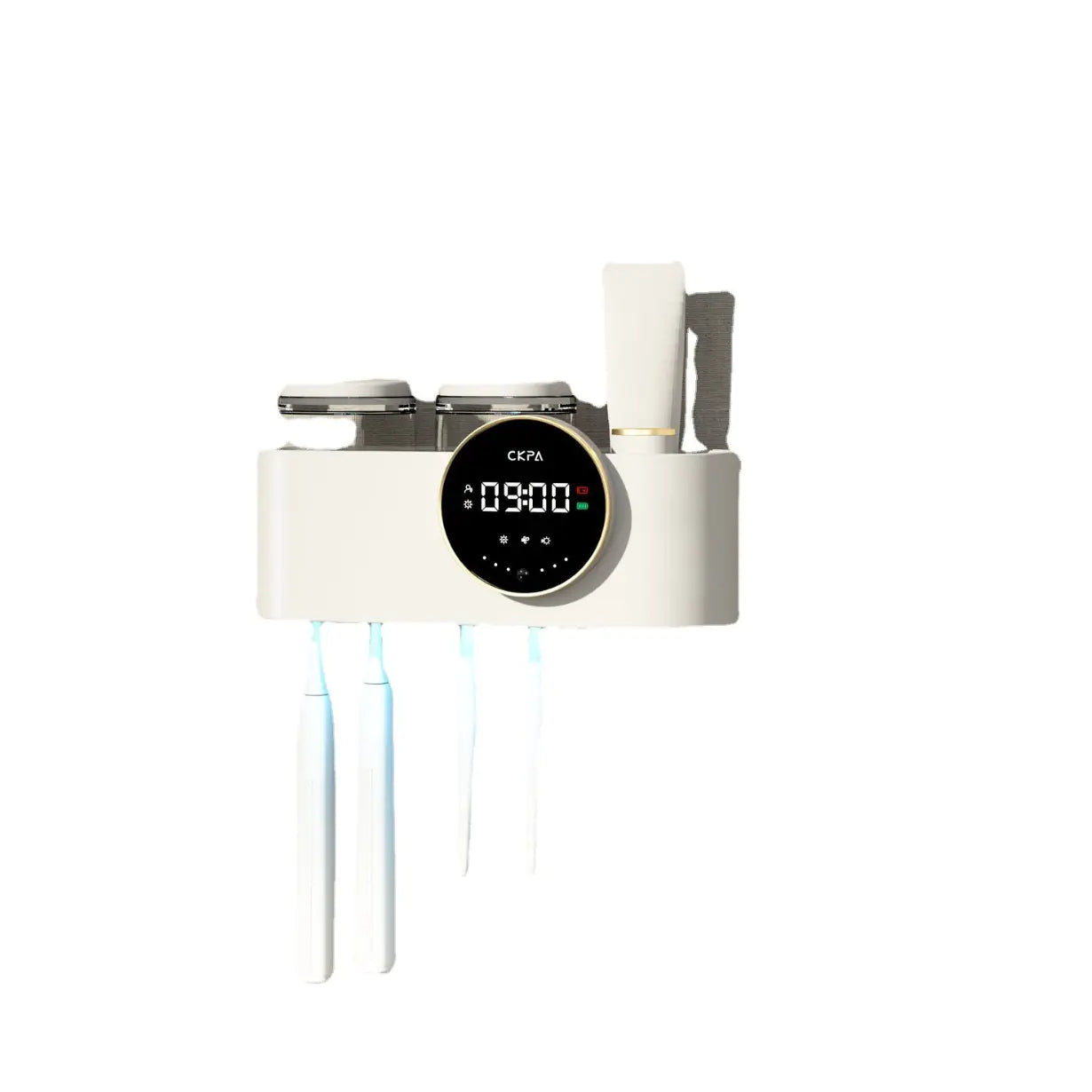 H2 Double Cup UV Toothbrush Sanitizer with Holder