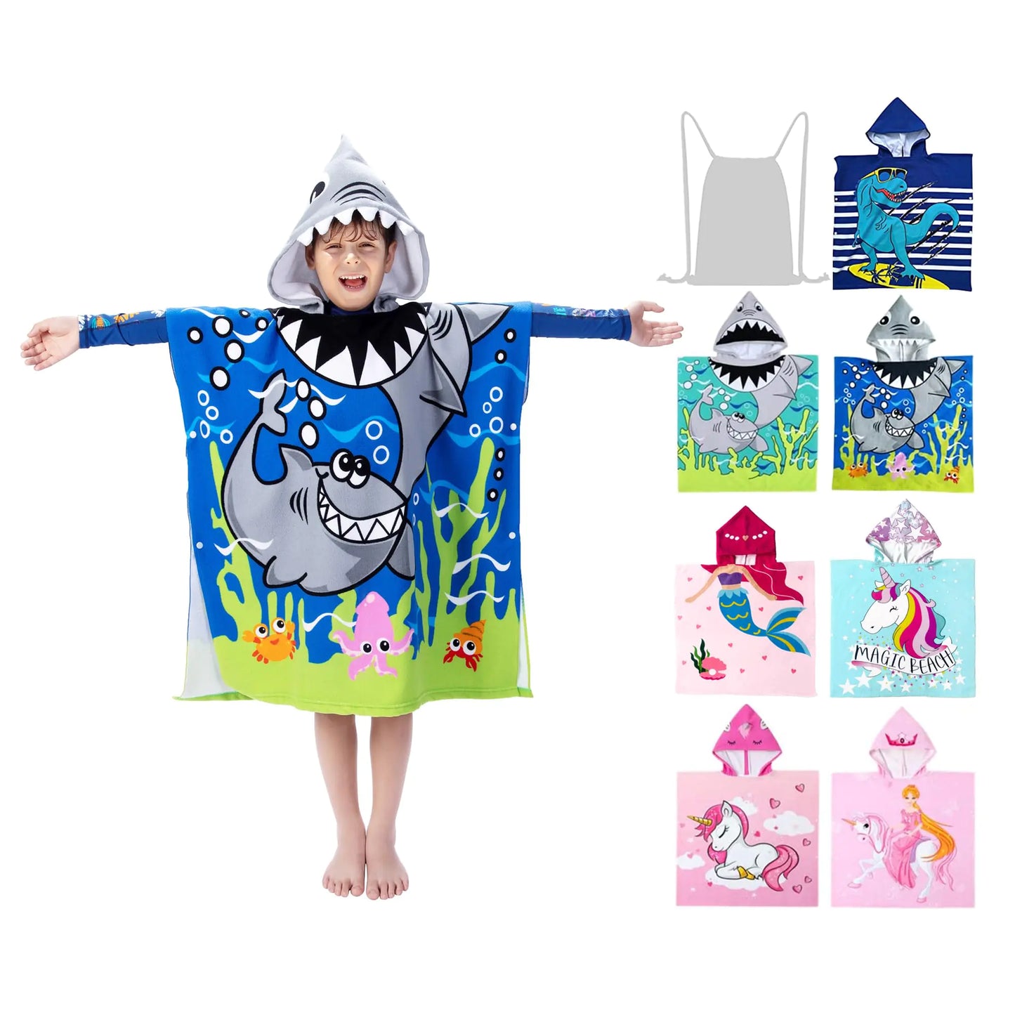 Hooded Kids Beach Towels