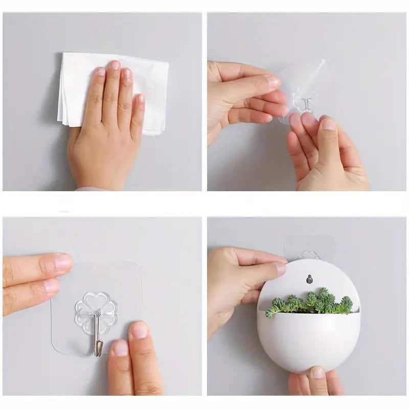 Wall-Mounted Plastic Planters for Indoor Plants