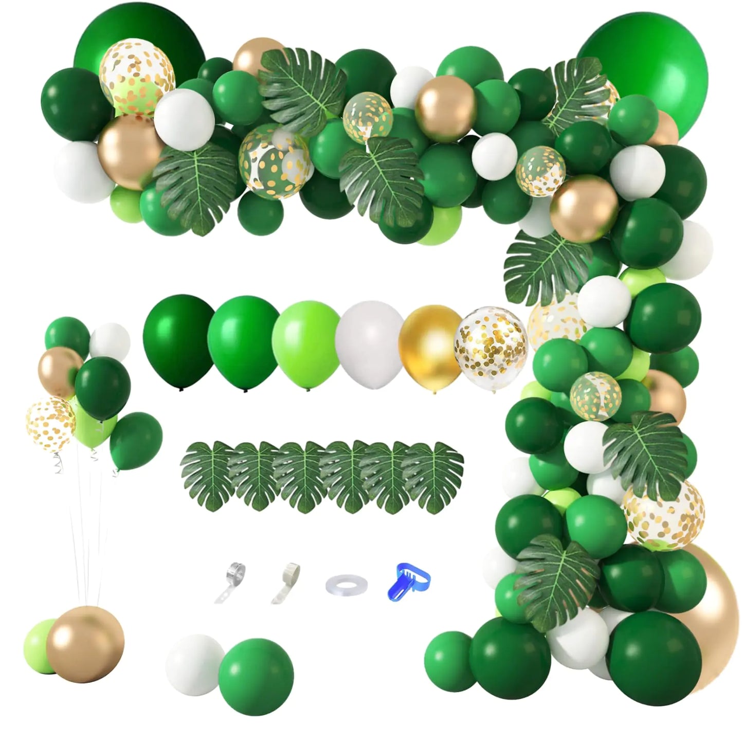 Amandir 163Pcs Jungle Party Balloons Garland Arch Kit