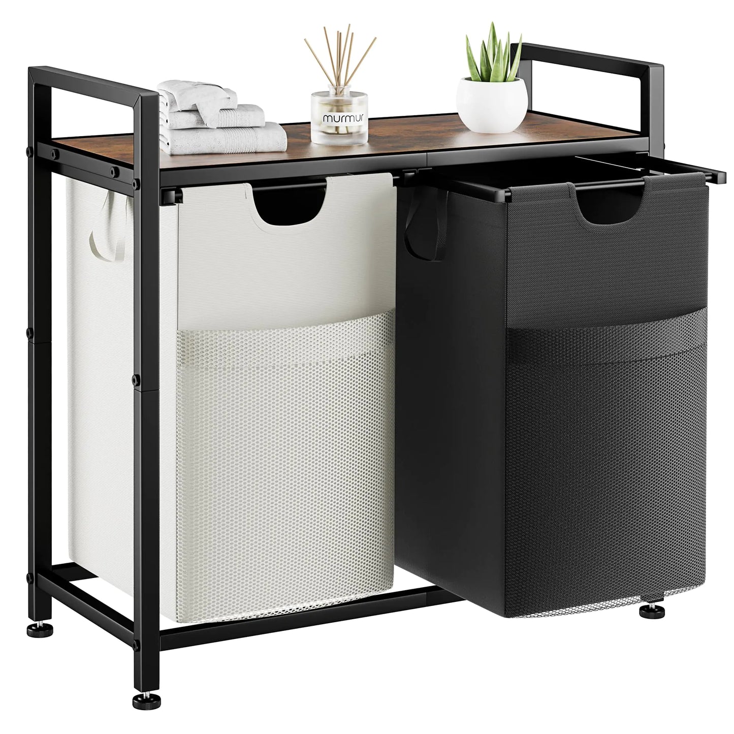 Double Laundry Hamper Multifunctional Basket Organizer
