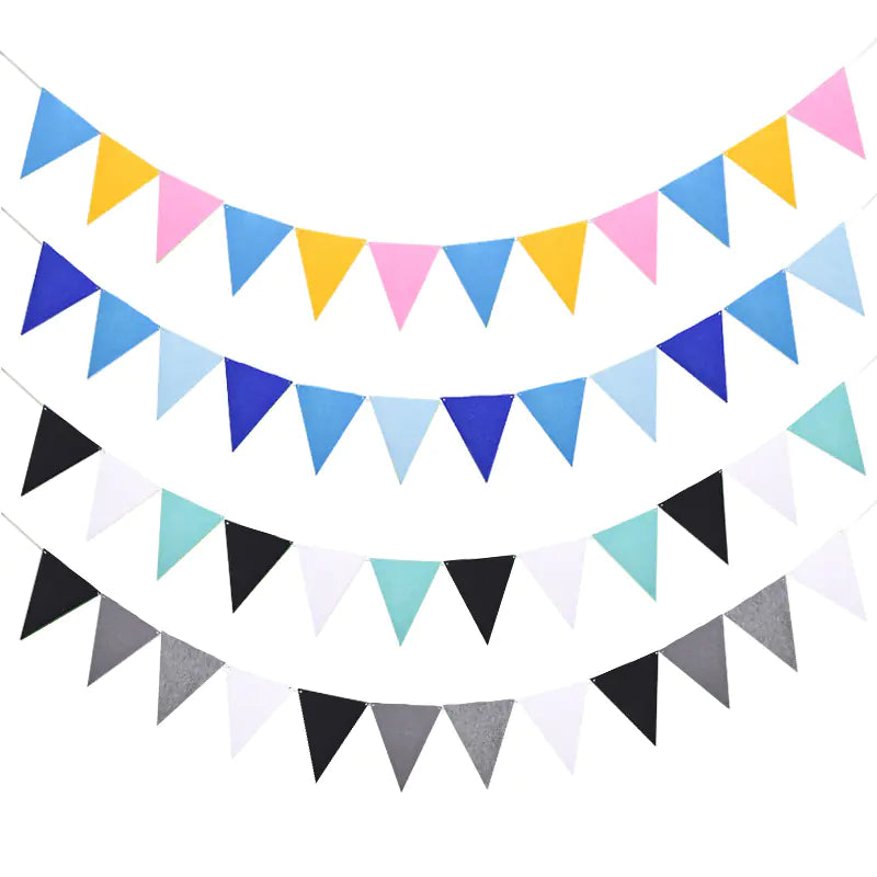 Colored Triangle Flags for Festival Party Decoration