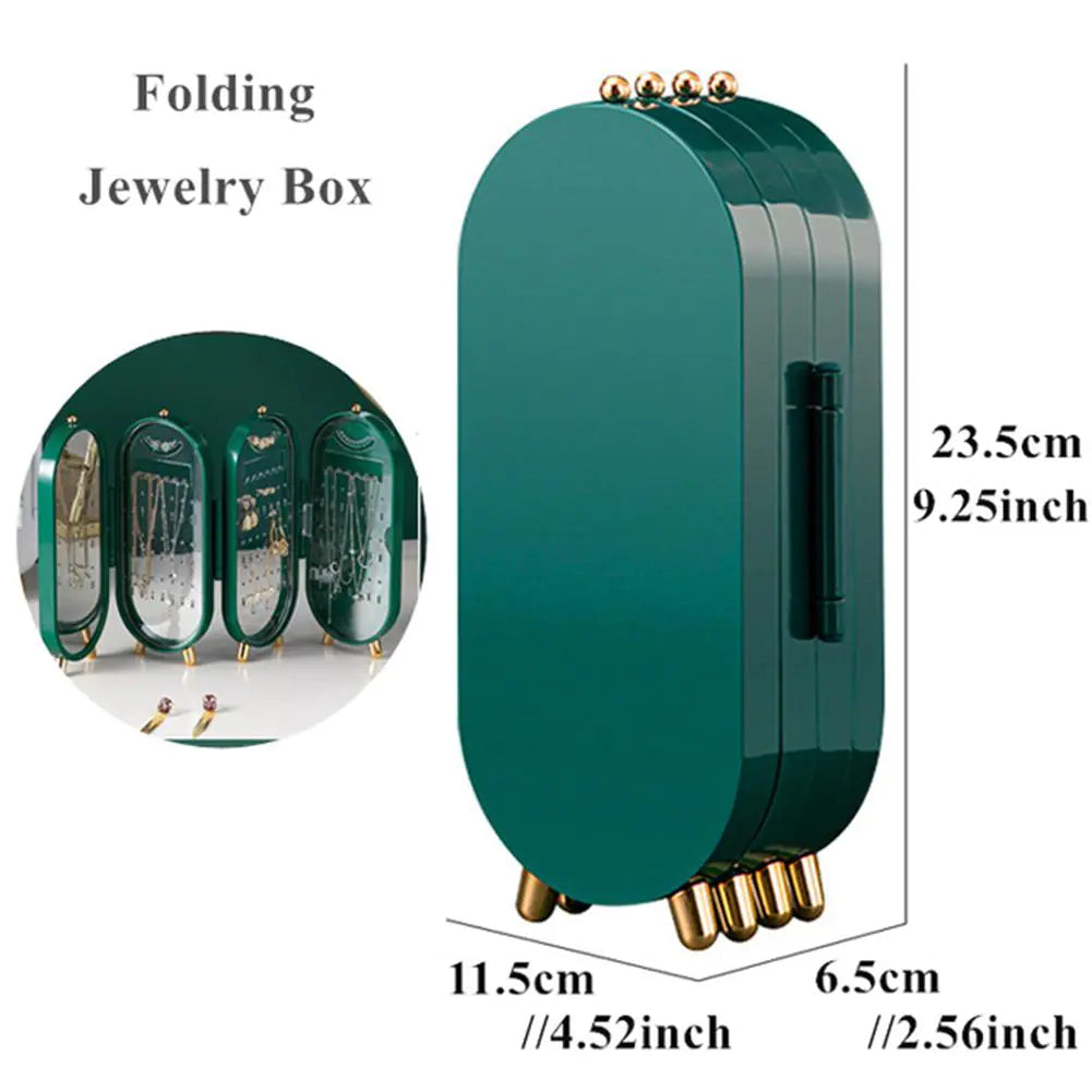 Retro Jewelry Storage Box - Foldable Organizer Case