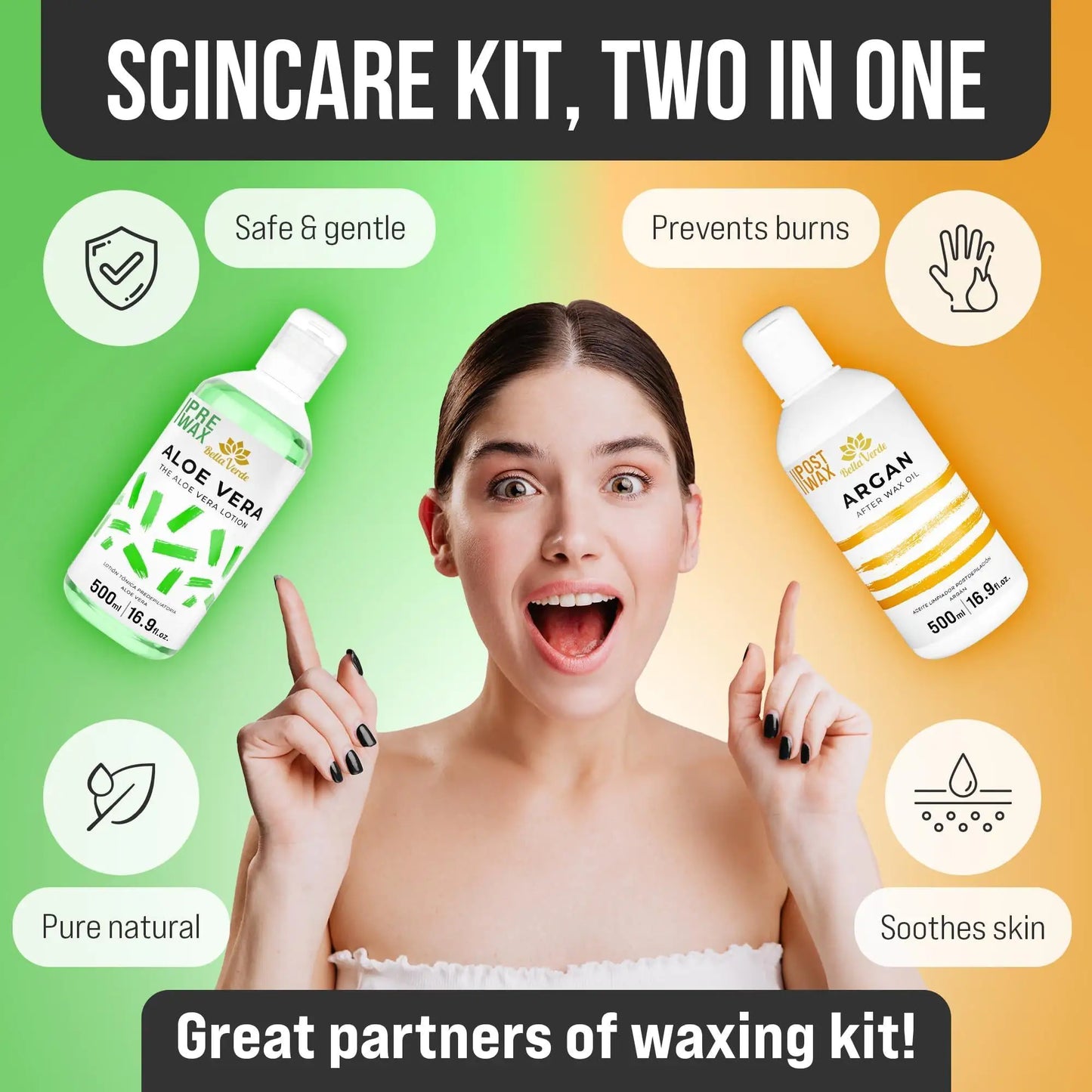Pre and Post Waxing Care Home Kit Pack of 2 Spray Care