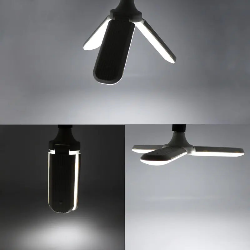 LED Folding Garage Light with Sensor and Bulb Design