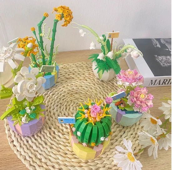 Eternal Bouquet with Succulent Potted Plants Decor