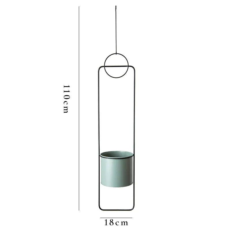 Creative Hanging Iron Flower Pot for Indoor Plants