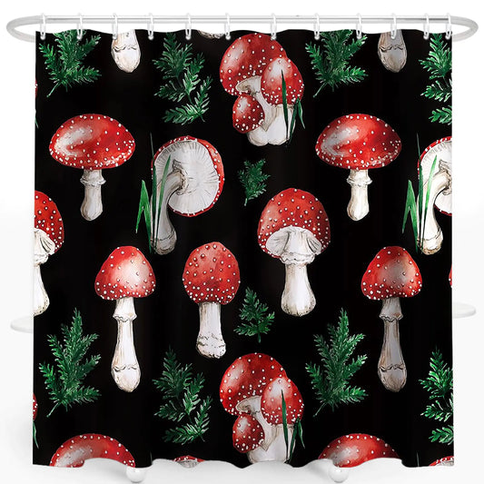 zpepe Mushroom Shower Curtain Cloth Shower Curtains
