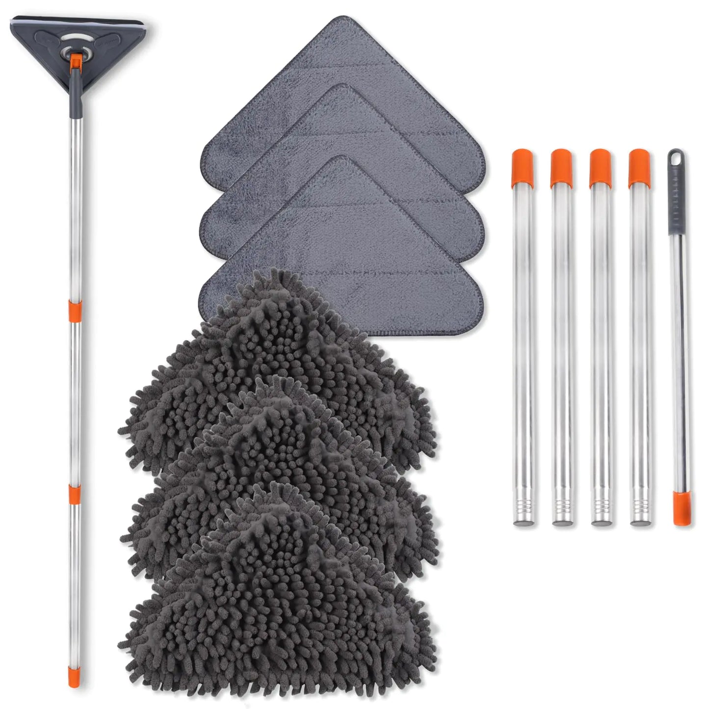NWGOF Wall Cleaner Mop with 79 Inches Long Handle 360°
