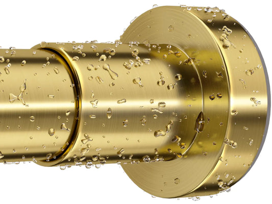 ZYRW Gold Shower Curtain Rod 36-84 Inches (3-7ft) Non Rust Adjustable Shower