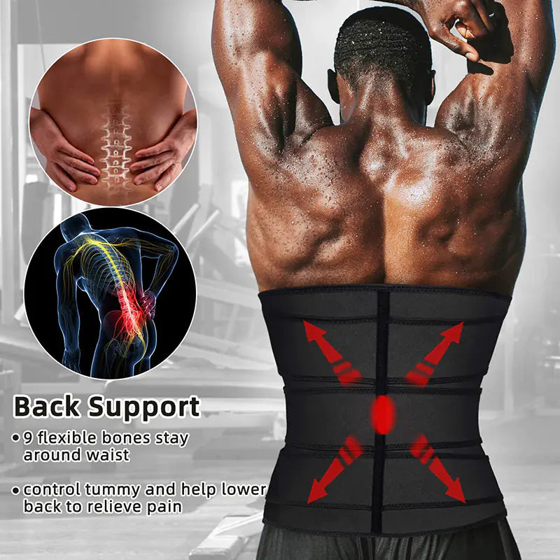 Men's Sauna Sweater Waist Belt for Bodybuilding Training
