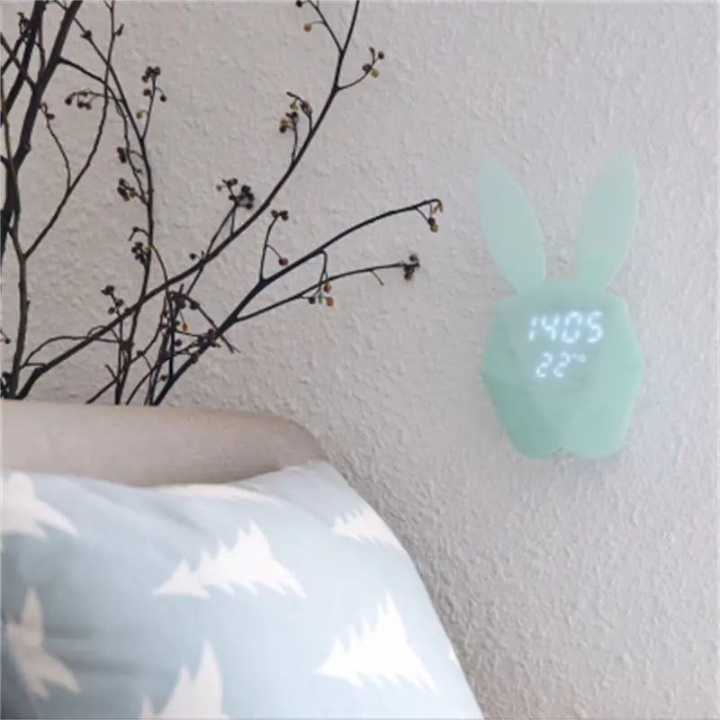 Rabbit Voice-Controlled Snooze Alarm Clock (Cartoon)