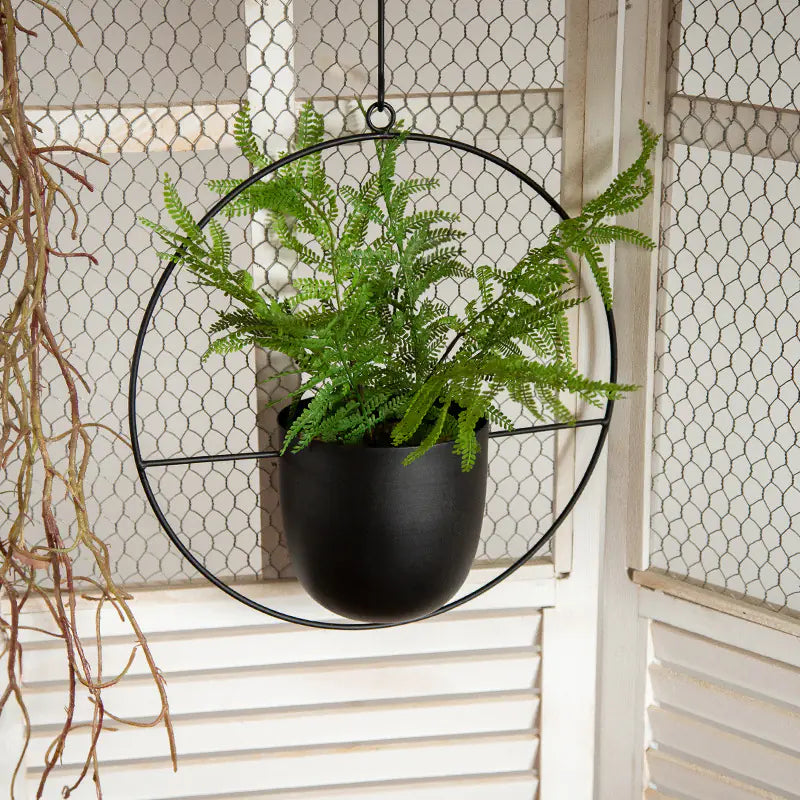 Creative Hanging Iron Flower Pot for Indoor Plants