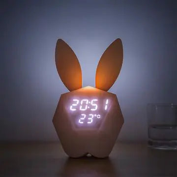 Rabbit Voice-Controlled Snooze Alarm Clock (Cartoon)