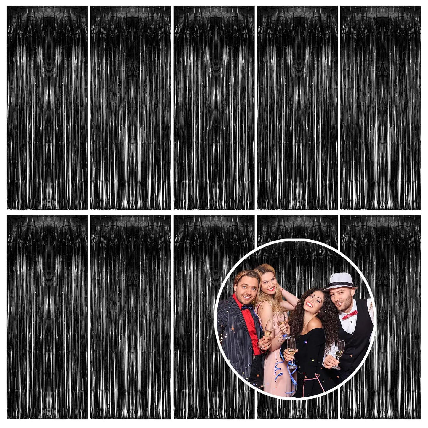 10 Pack Foil Curtain Backdrop