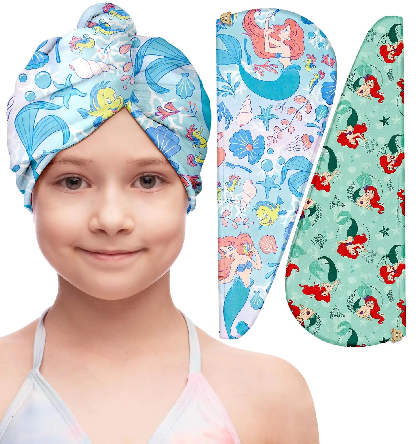 Akkya Microfiber Hair Towel Wrap for Kids Girls Women