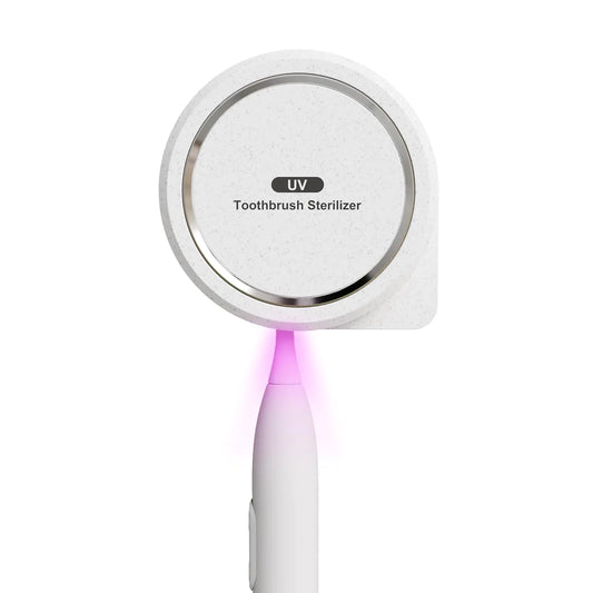 Toothbrush Sanitizer UV Toothbrush Sanitizer and Holder with Fan Drying 3 Minute Timer