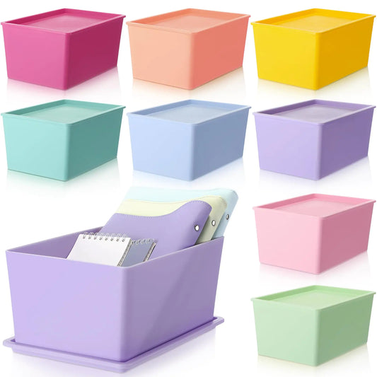 Menkxi 8 Pcs Storage Bins with Lids