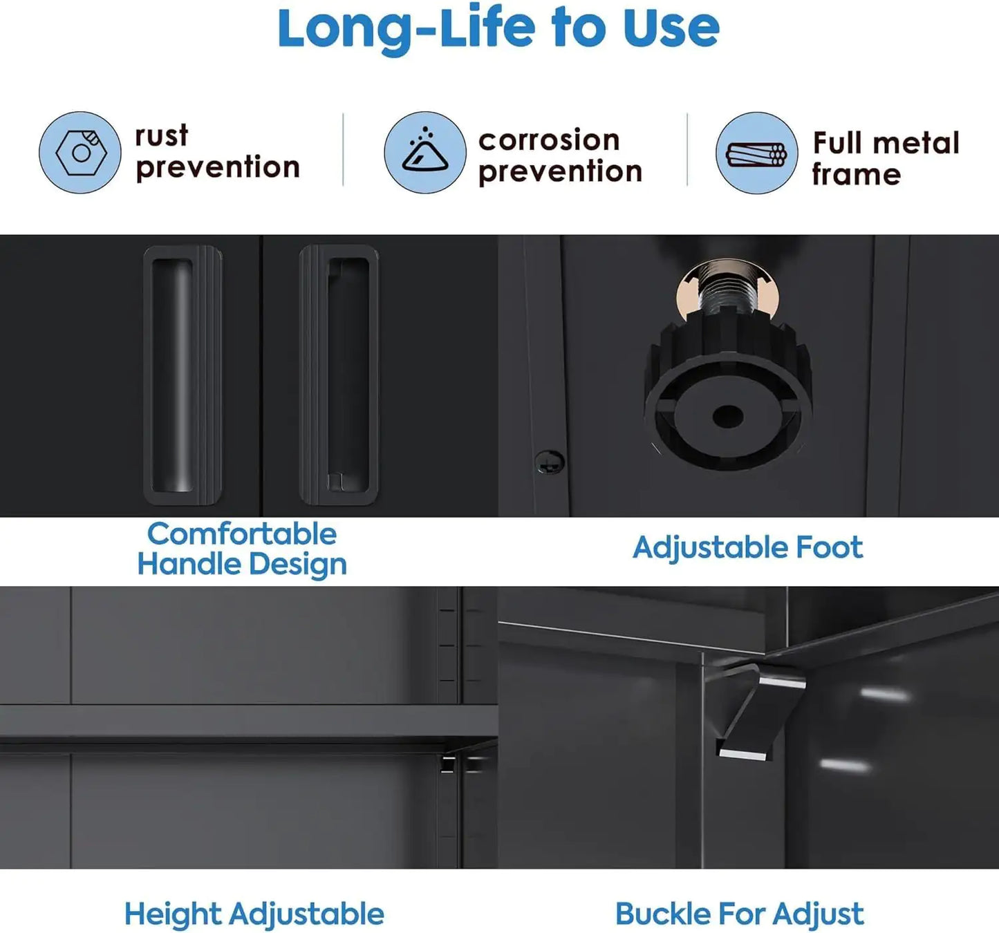 Metal Garage Storage Cabinet With Lock