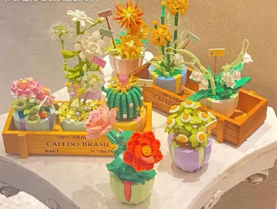 Eternal Bouquet with Succulent Potted Plants Decor