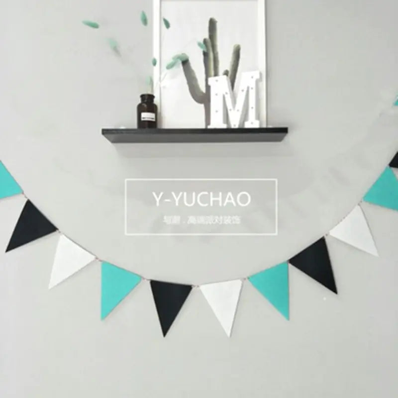Colored Triangle Flags for Festival Party Decoration