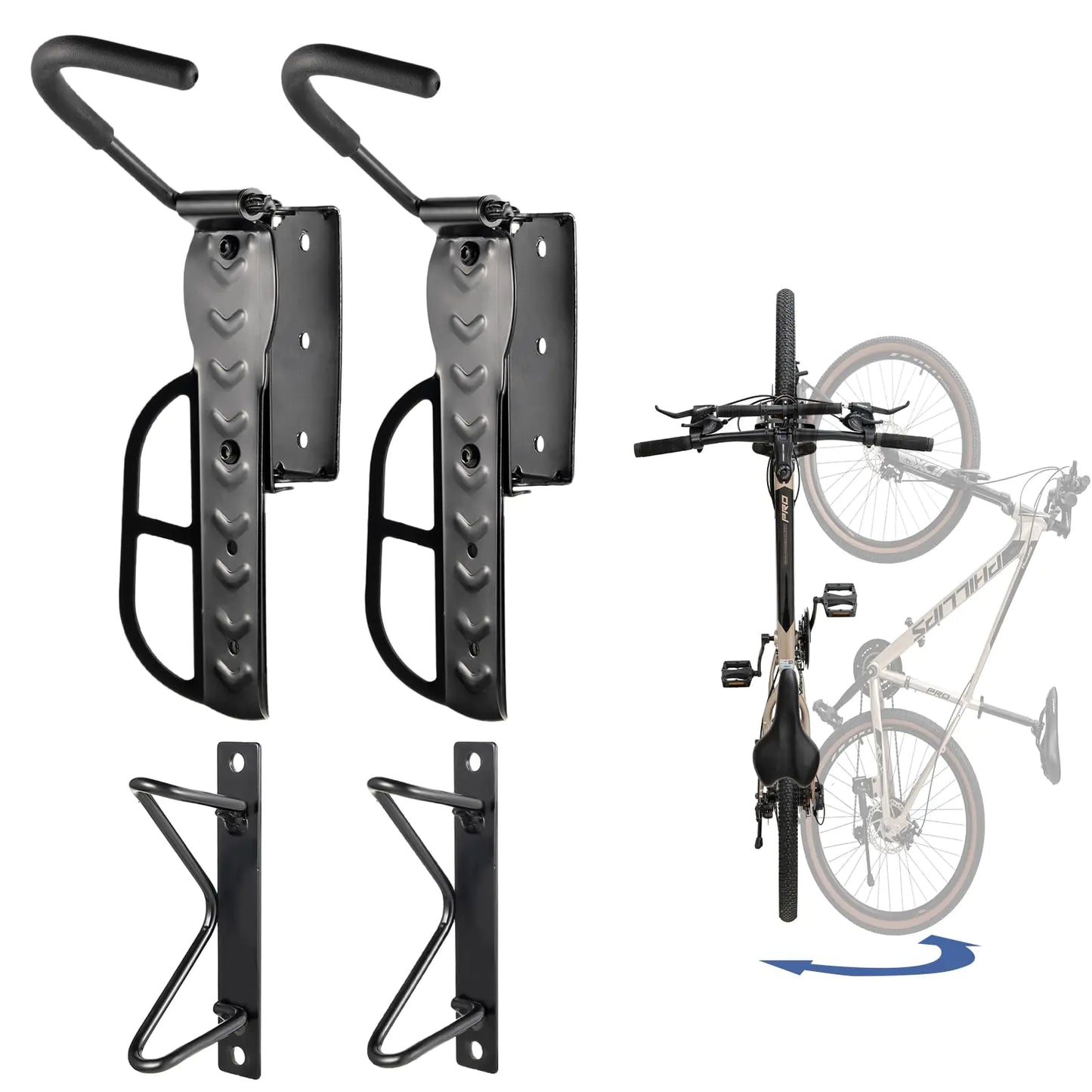 DARK MONSTER Swivel Bike Rack Garage Wall Mount