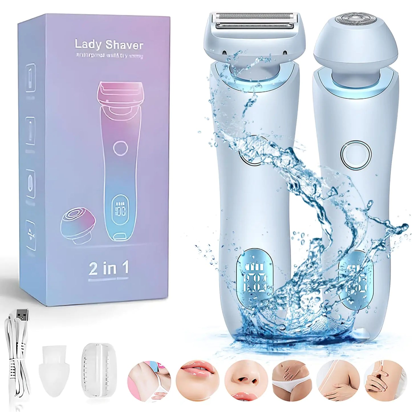The Glide Pro 3.0 Waterproof Electric Razor 2 in 1 Electric Shaver