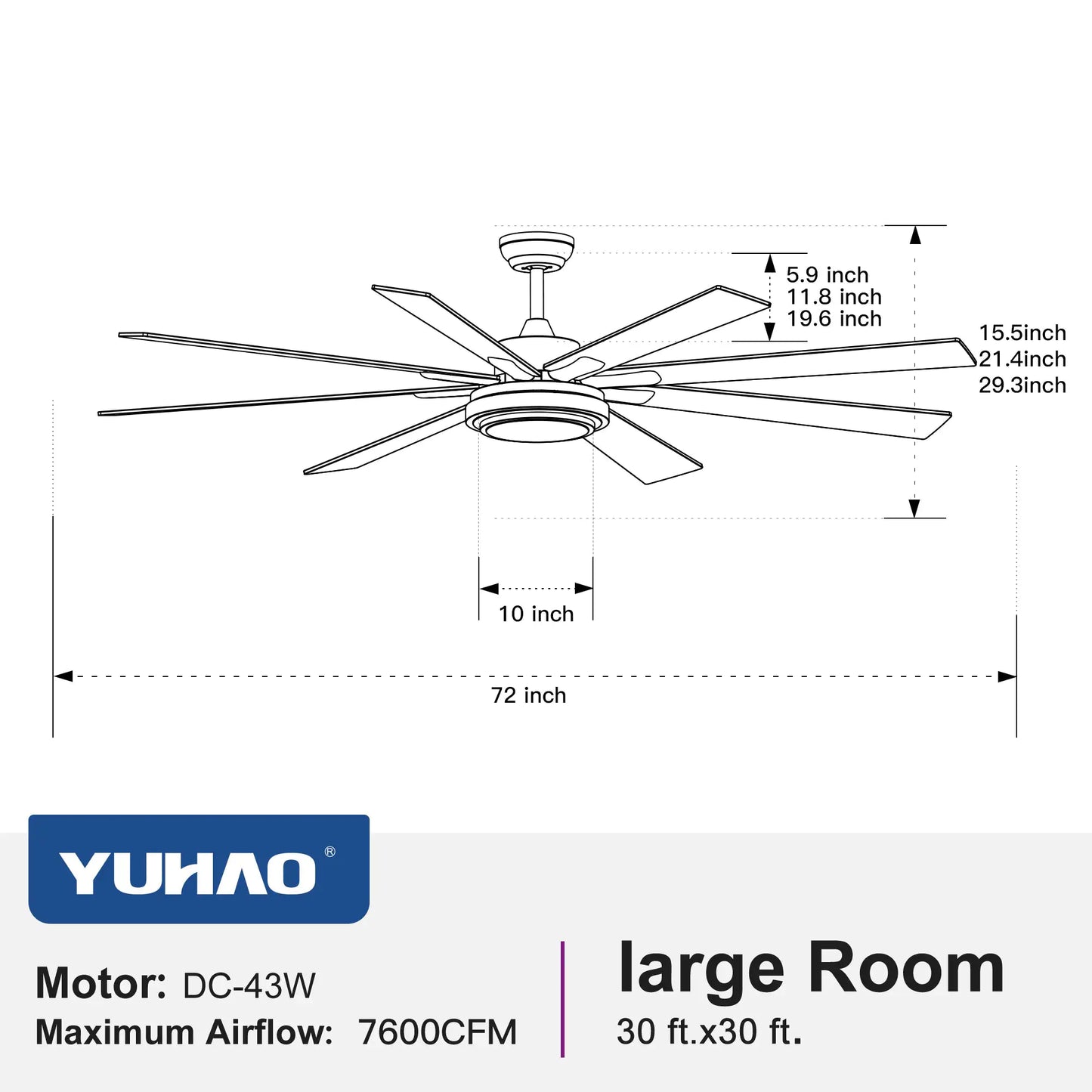 Metallic Black Ceiling Fan
