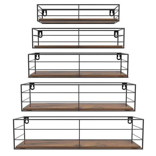 CRUGLA Floating Wall Shelves Set of 5