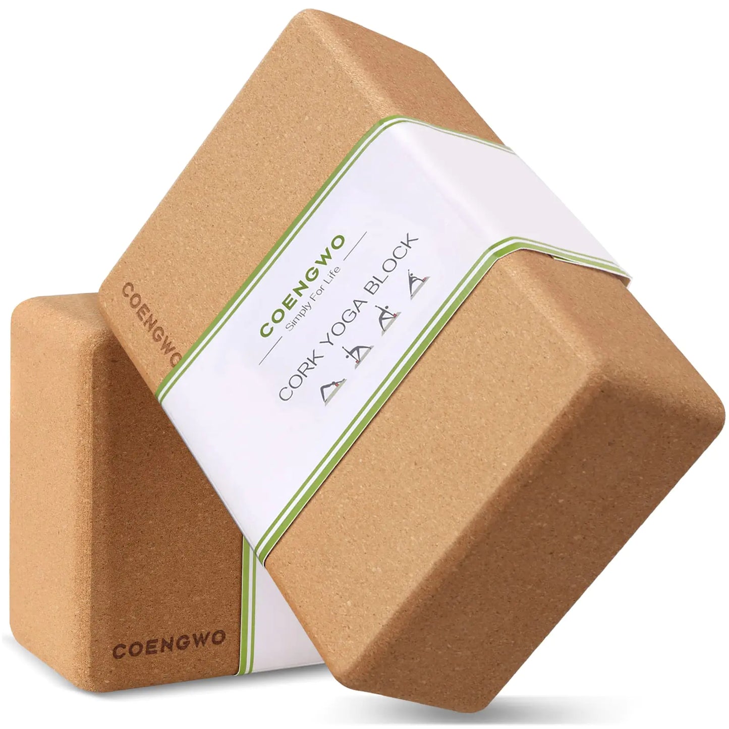 Yoga Block Set of 2 Eco-Friendly Yoga Blocks