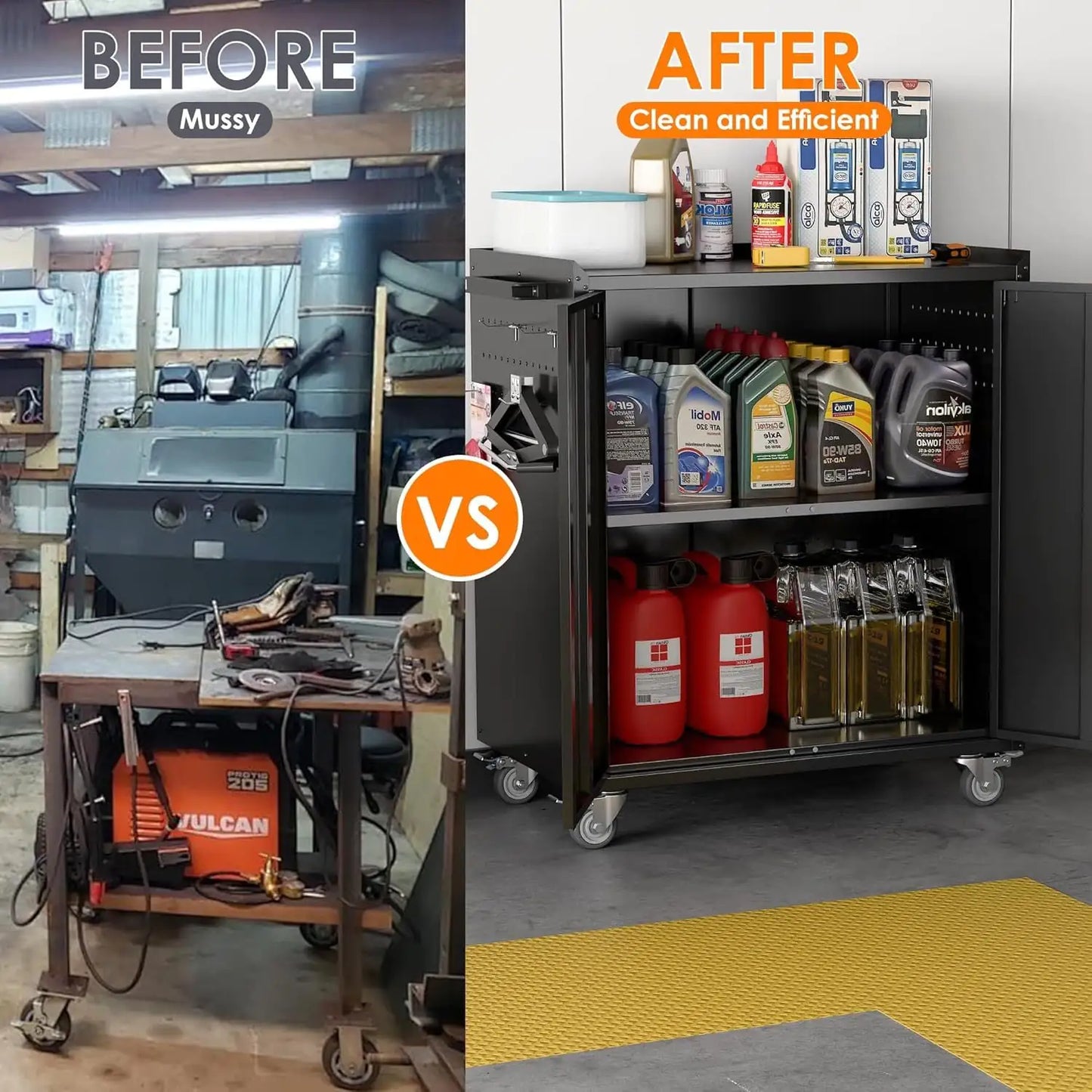 Metal Garage Storage Cabinet On Wheels