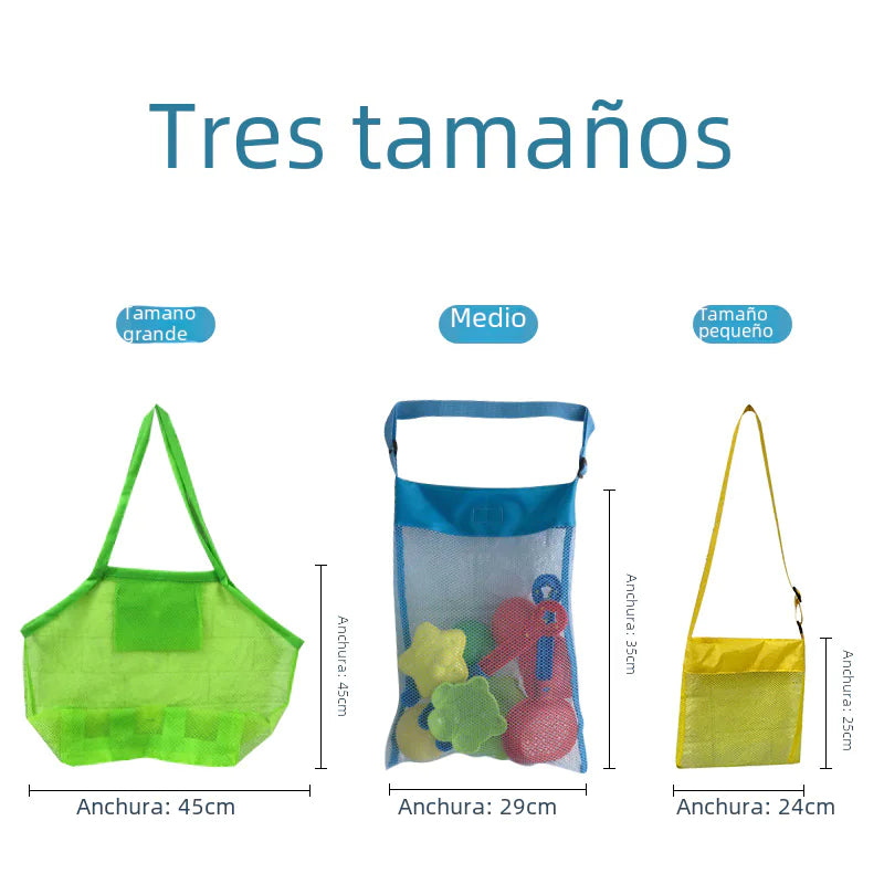 Summer Portable Mesh Beach Bag for Kids' Toys