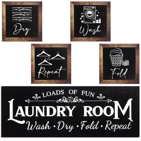Set of 5 Laundry Room Decor