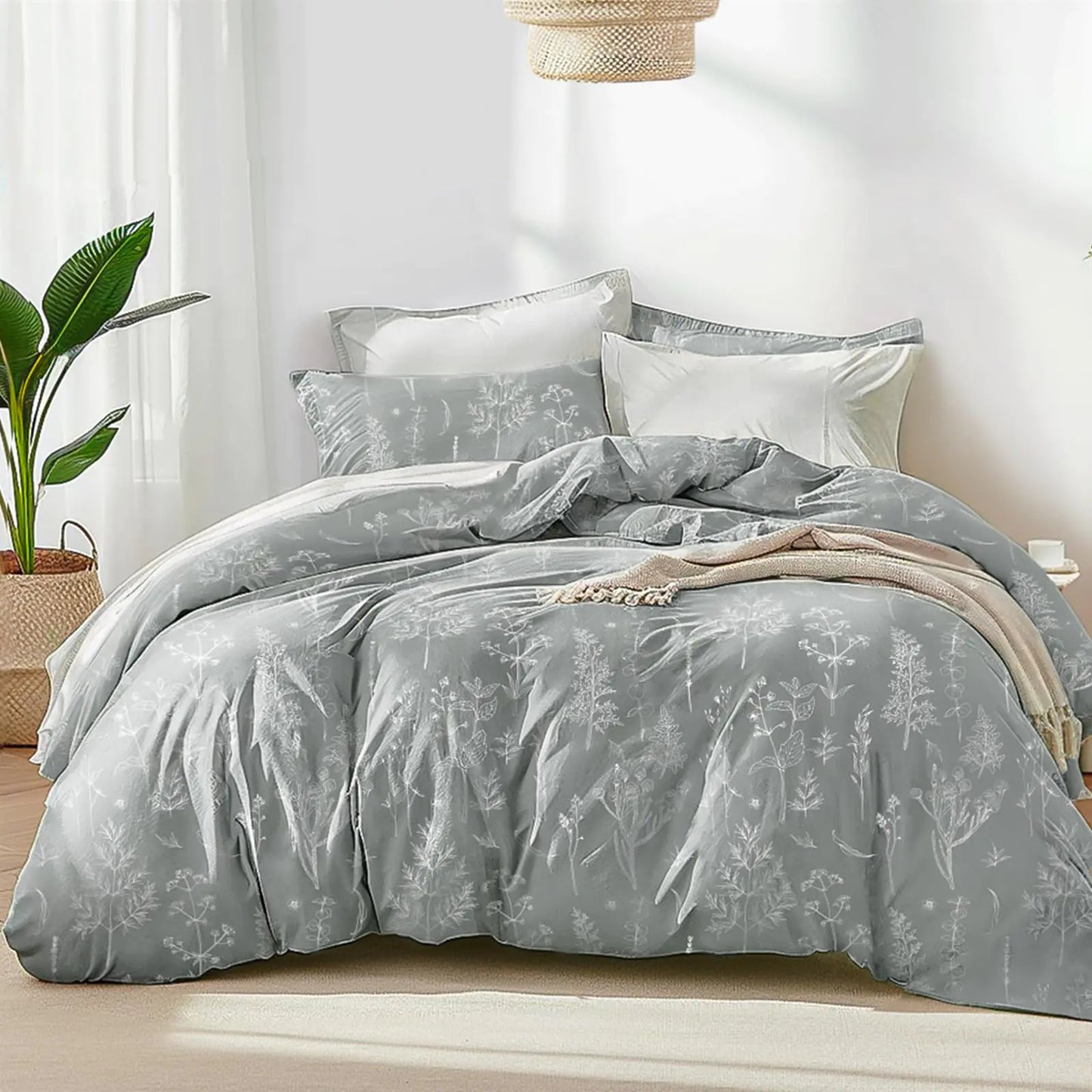 Loves cabin Grey King Comforter Set