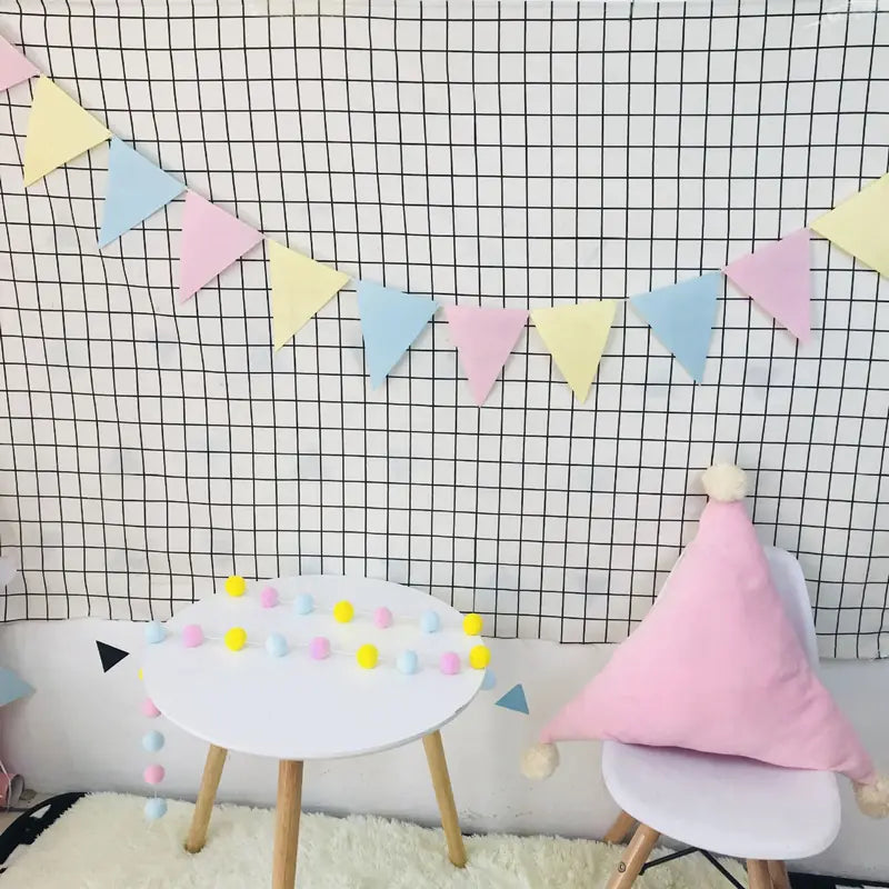 Colored Triangle Flags for Festival Party Decoration