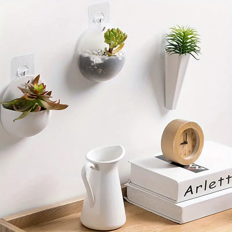 Wall-Mounted Plastic Planters for Indoor Plants