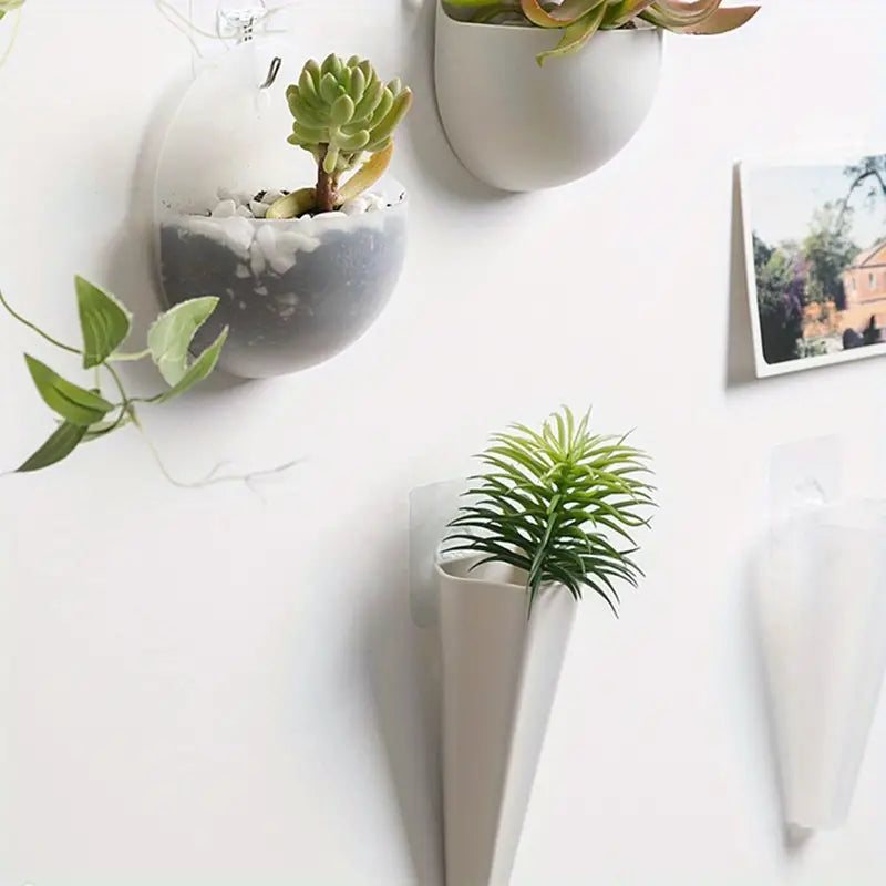 Wall-Mounted Plastic Planters for Indoor Plants