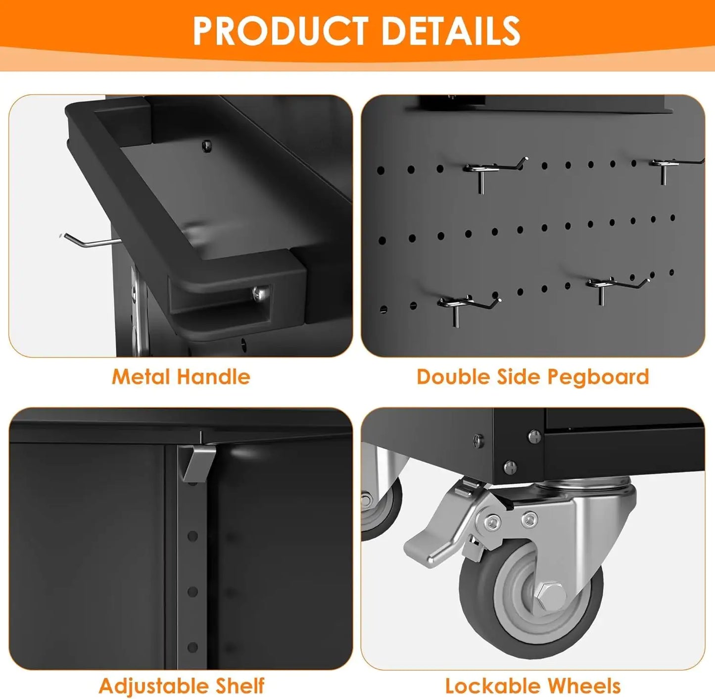 Metal Garage Storage Cabinet On Wheels