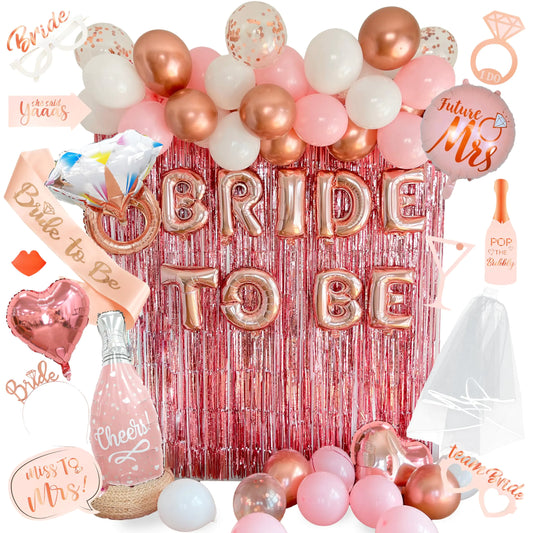 VIDAL CRAFTS Rose Gold Bridal Shower Decorations