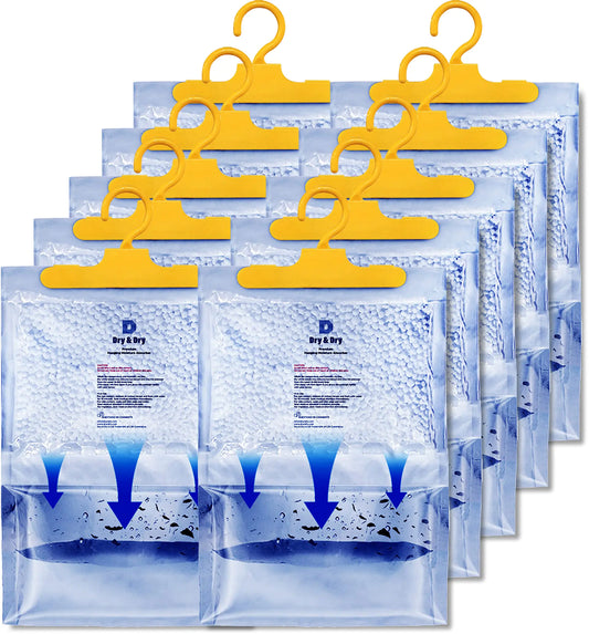 Dry & Dry 10 Pack[14 OZ] Premium Moisture Absorbers Dehumidifiers