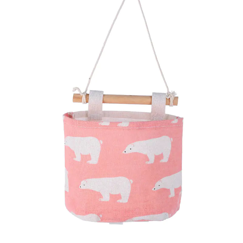 Fabric Hanging Storage Bag for Bedside or Closet