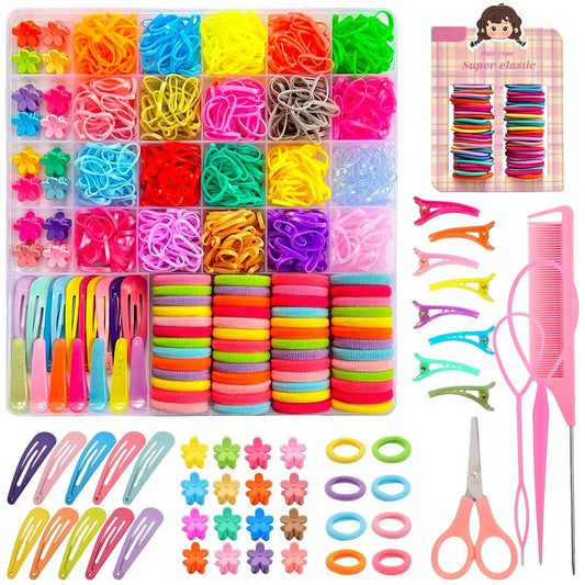 Girl Hair Accessories Colorful Elastic Set