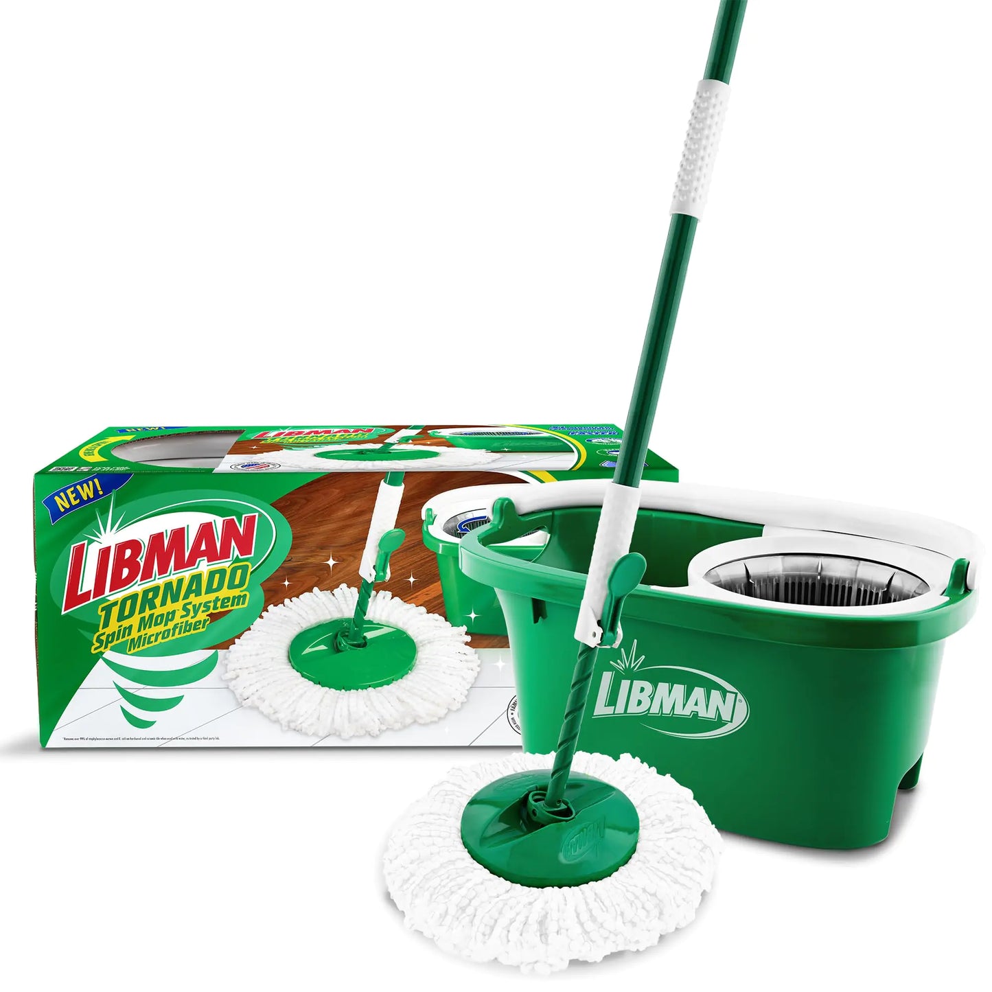 Libman Tornado Spin Mop System with Mop and Bucket Wringer Set