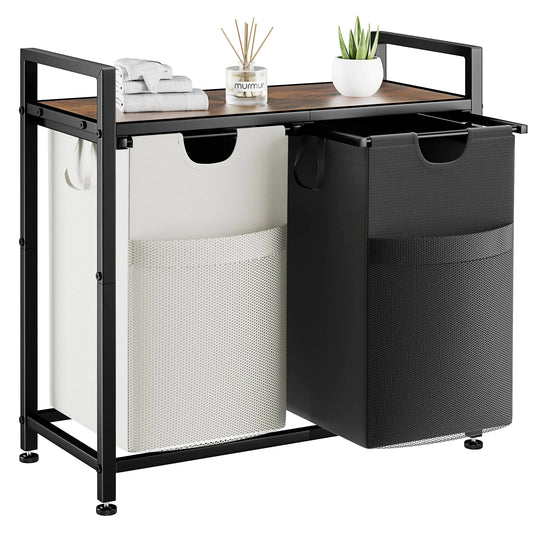 Double Laundry Hamper Multifunctional Basket Organizer