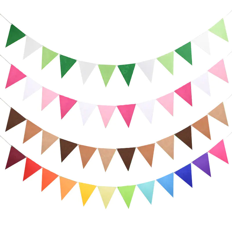 Colored Triangle Flags for Festival Party Decoration