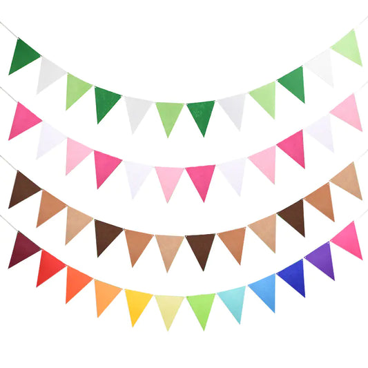 Colored Triangle Flags for Festival Party Decoration