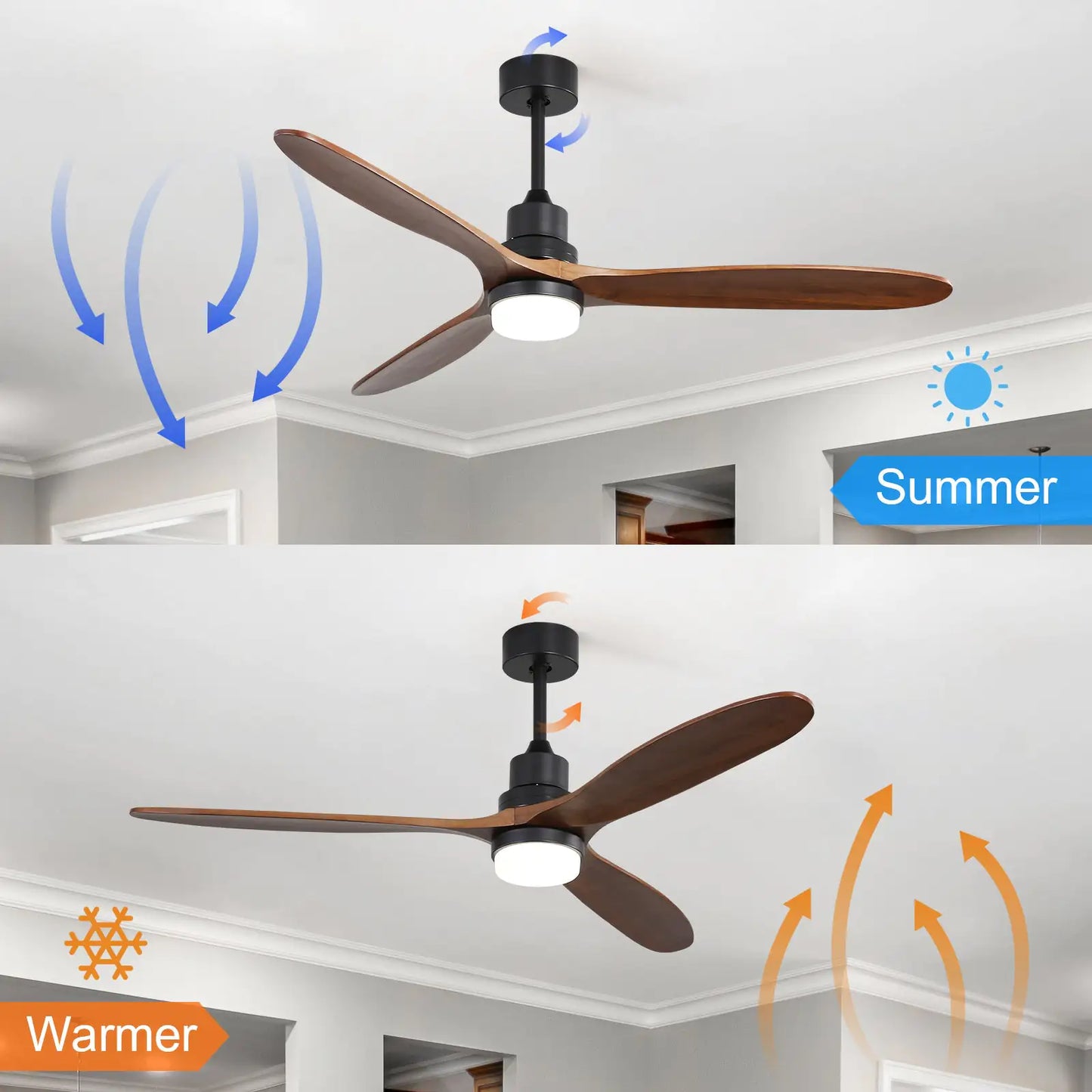 Metal And Wood Ceiling Fans